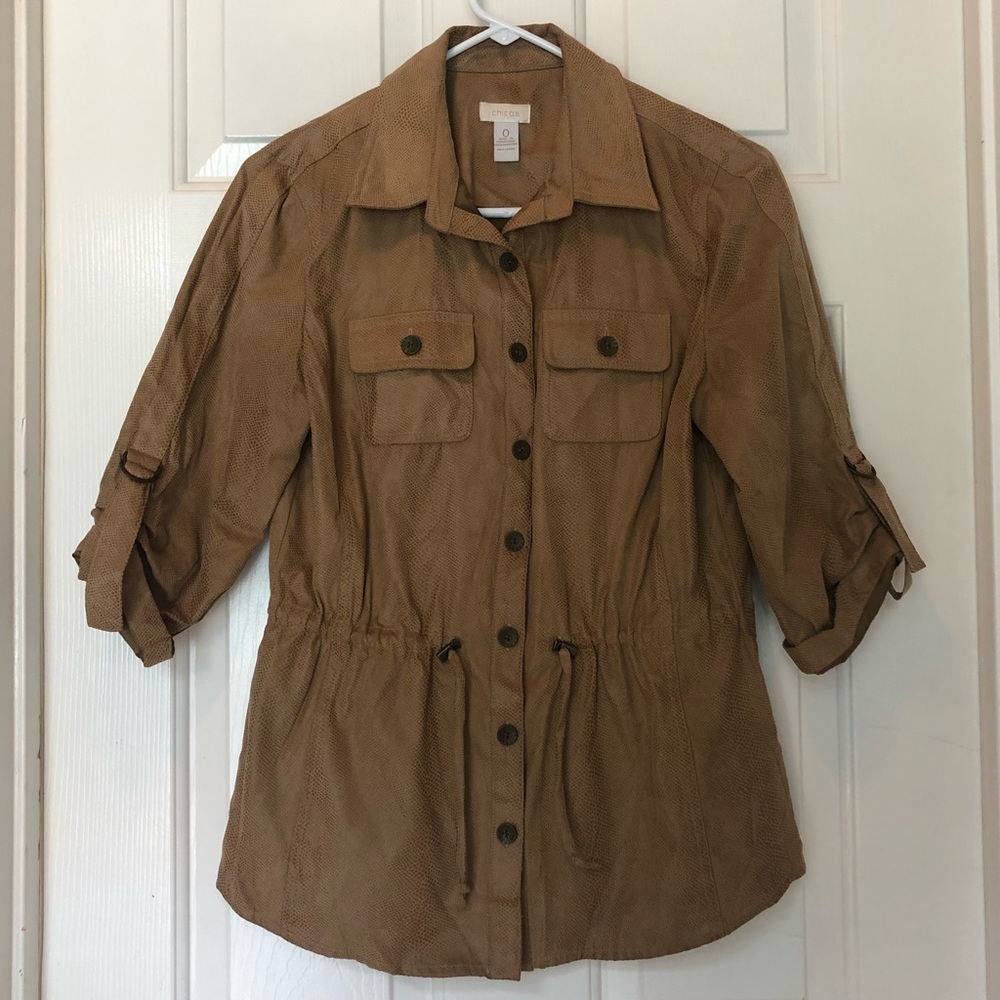 Chico’s Snakeskin Print Jacket